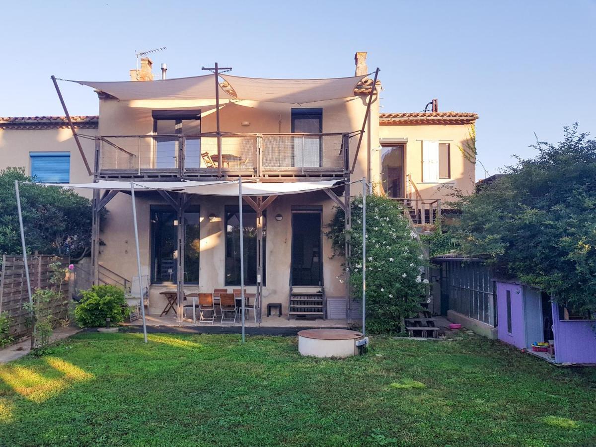 Maison, piscine&vue sur la Cité de Carcassonne Villa Exterior foto